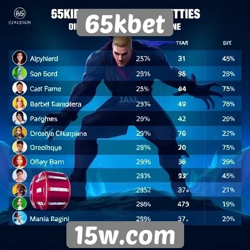 Desempenho de jogos populares no 65kbet